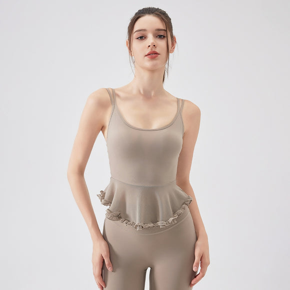 Top Deportivo Yoga con Encaje Espalda Descubierta - Tela Respirable Fanxin Air Sense
