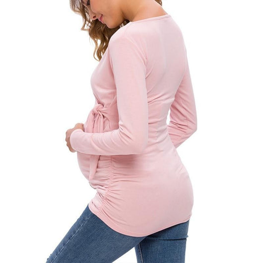 Blusas Premamá de Manga Larga y Cuello en V - Image 25