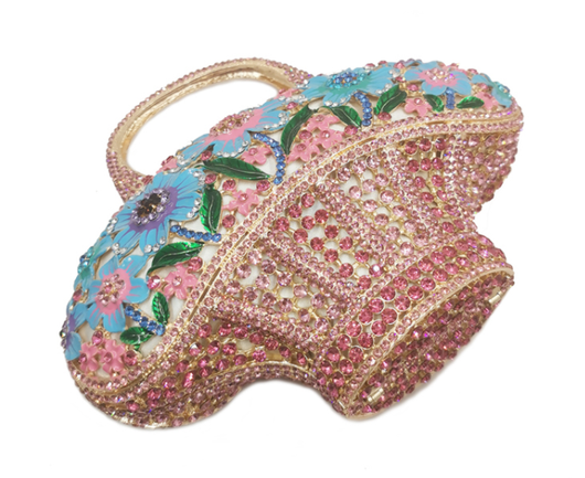 Bolso Miniatura Diamond Banquet con Diseño de Canasta Floral para Mujer - Image 14