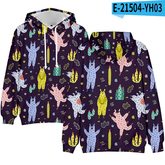 Sudadera con Capucha Estampado Digital 3D Tendencia Actual - Image 2