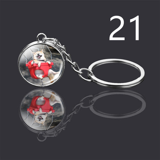 Llavero Colgante de Cristal Doble Cara Luminoso para Mascotas - Image 41