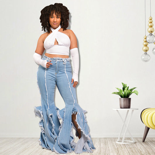 Jeans Rotos Ajustados con Diseño Hollow - Lavables y Cómodos - Image 8