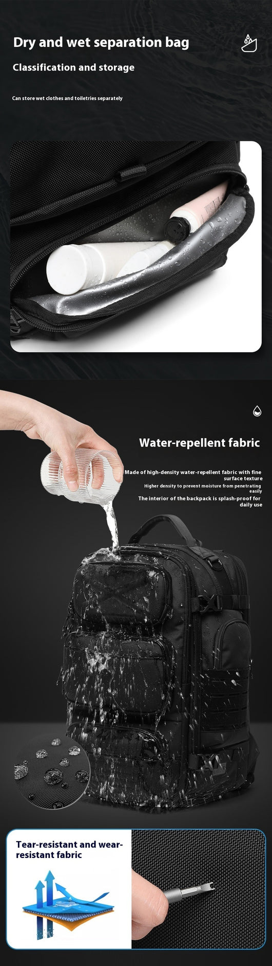 Mochila Multifuncional para Hombre - Viajes Cortos y Aventuras - Image 22
