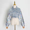 Chaqueta Denim Patchwork con Lentejuelas para Mujer - Estilo Urbano Elegante