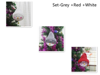 Decoraciones Navideñas: Muñeco de Nieve Plástico con Bolas y Colgantes para Niños - Image 6