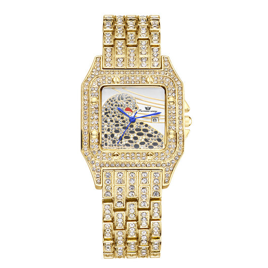 Reloj de Cuarzo para Mujer con Diamantes y Estampado Leopardo - Image 15