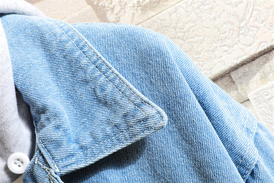 Chaqueta Denim Suelta con Capucha para Hombre - Image 6