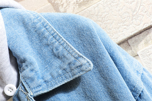 Chaqueta Denim Suelta con Capucha para Hombre - Image 6