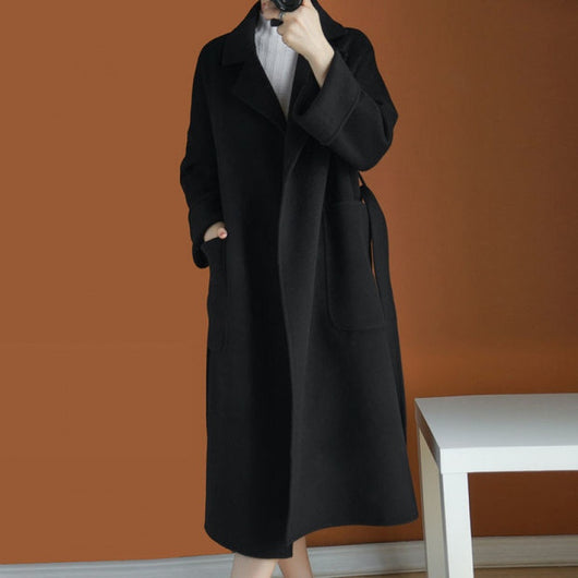 Blazer Clásico Cuello Reforzado Corte Holgado Estilo Hepburn - Image 12