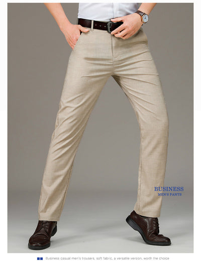 Pantalones Vaqueros Tencel Rectos Hombre Verano Cintura Alta Talla Grande - Image 15