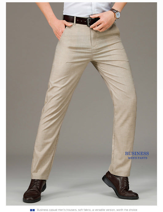 Pantalones Vaqueros Tencel Rectos Hombre Verano Cintura Alta Talla Grande - Image 15