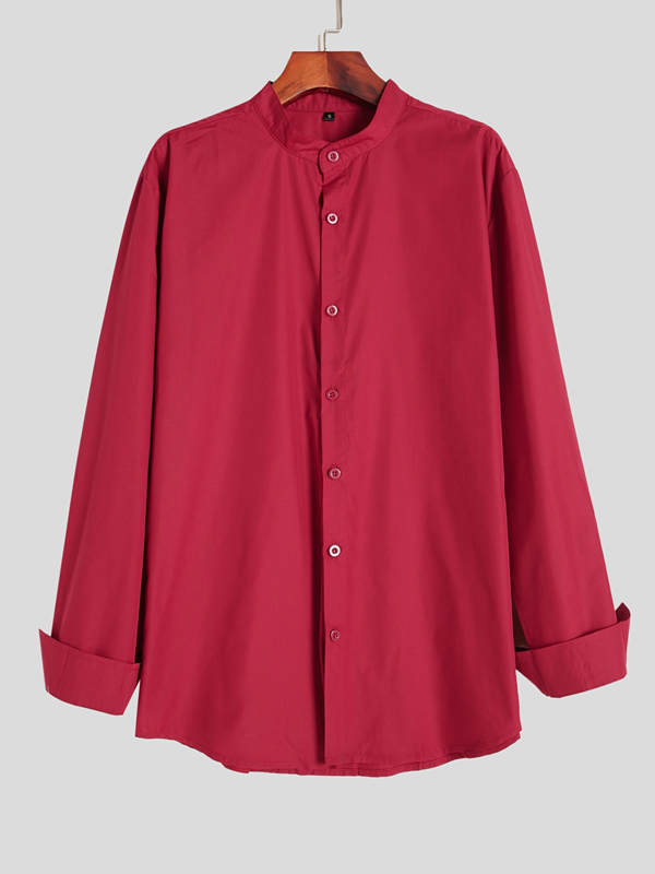 Camisa Casual para Adolescentes con Cuello Alzado
