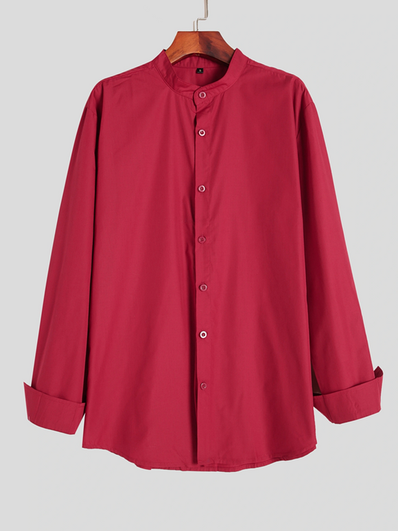 Camisa Casual para Adolescentes con Cuello Alzado