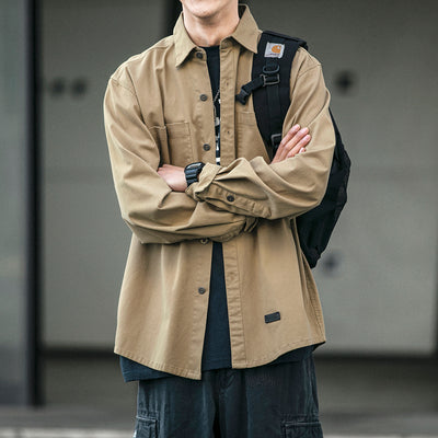 Chaqueta Casual Holgada con Bolsillos - Estilo Coreano para Hombres Jóvenes - Image 3