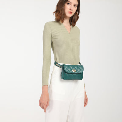 Bolso Crossbody Rombo con Cadena - Perfumero de Moda Compacto - Image 12
