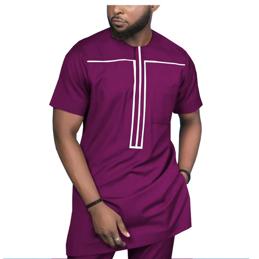 Camisa Casual de Algodón Africano para Hombre - Image 25