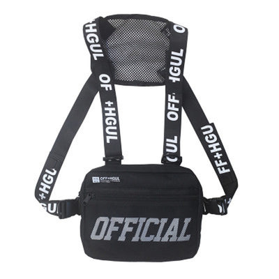 Riñonera Streetwear Chest Rig para Mujer Negro - Image 11