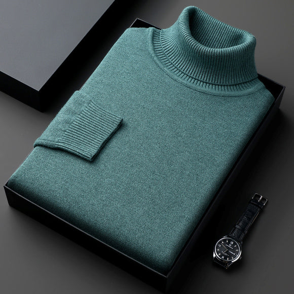 Suéter Cuello Alto Grueso Oversize Casual para Hombre
