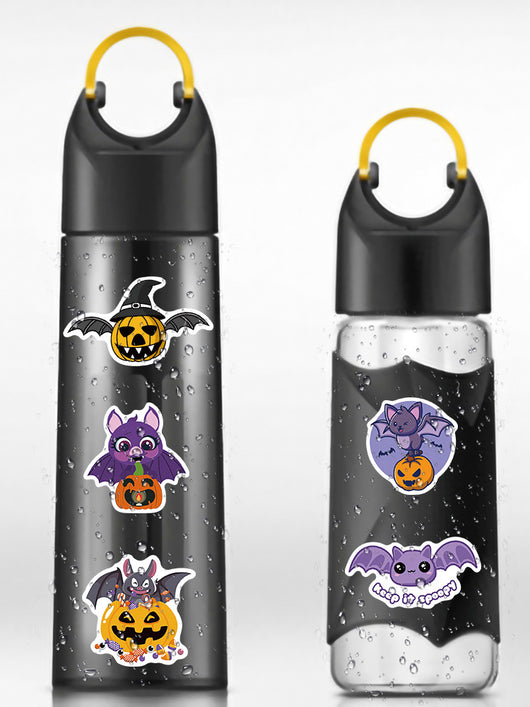 100 Stickers Decorativos Halloween con Calabazas, Murciélagos y Personajes Infantiles - Image 3