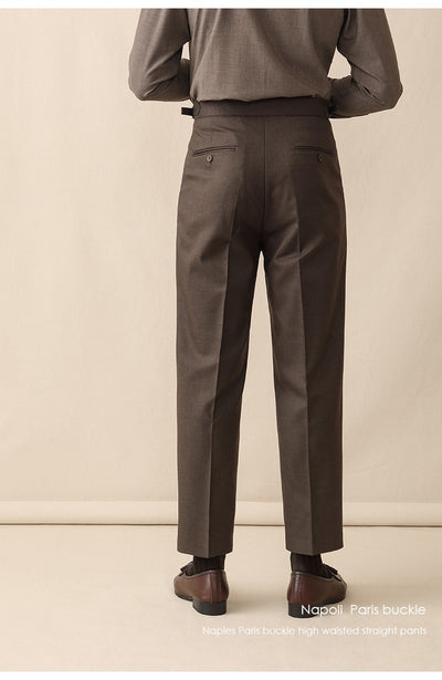 Pantalón de Vestir Cintura Alta Hombre Primavera Verano Corte Recto - Image 9