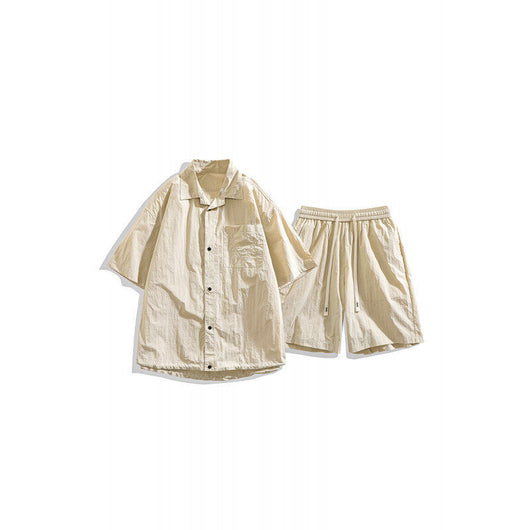 Conjunto de Dos Piezas: Shorts y Camisa Suelta de Cáñamo Transpirable - Image 4