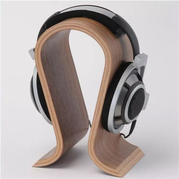 Soporte para Audífonos en Madera Maciza de Diseño Moderno