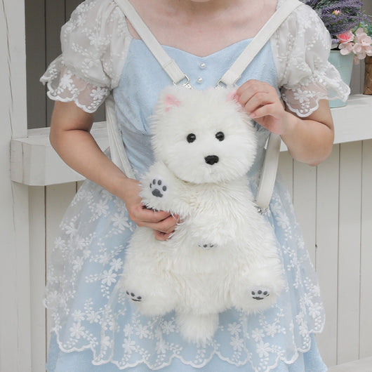 Peluche Perro West Highland Blanco Suave y Adorable