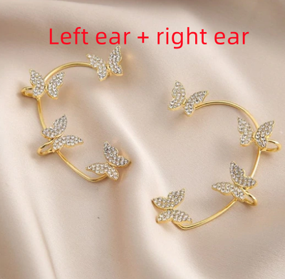 Aretes de Diamante Brillante con Clip Mariposa 2 en 1 - Image 48