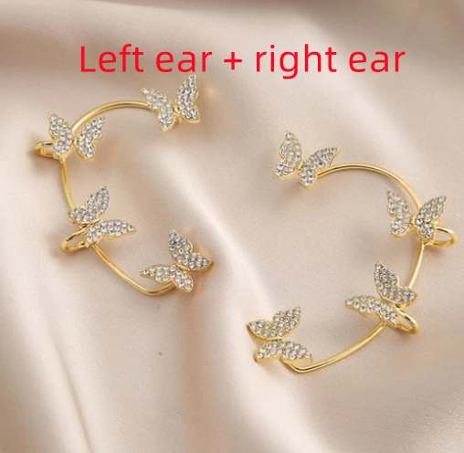 Aretes de Diamante Brillante con Clip Mariposa 2 en 1 - Image 48