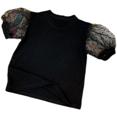 Camiseta Infantil de Lunares con Mangas Acampanadas en Algodón - Image 7