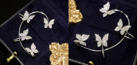 Aretes Mariposa Estilo Retro sin Perforación - Image 6