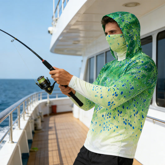 Camisa de Pesca Manga Larga con Protección UV - Jersey Deportivo Multifuncional