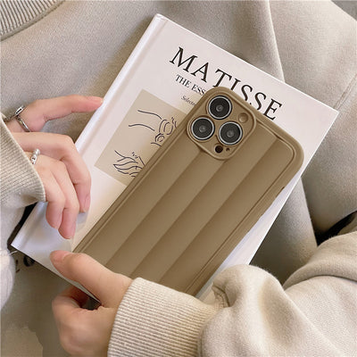 Funda para Teléfono Estilo Té con Leche - Diseño de Rayas Creativas - Image 9