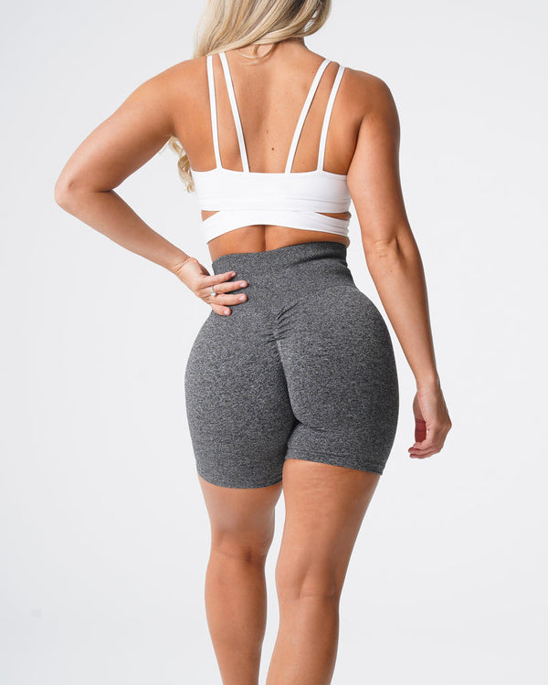 Shorts Deportivos Seamless con Cintura Alta y Diseño Copo de Nieve