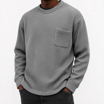 Sudadera Casual Cuello Redondo Manga Larga Talla Grande para Hombre - Image 3