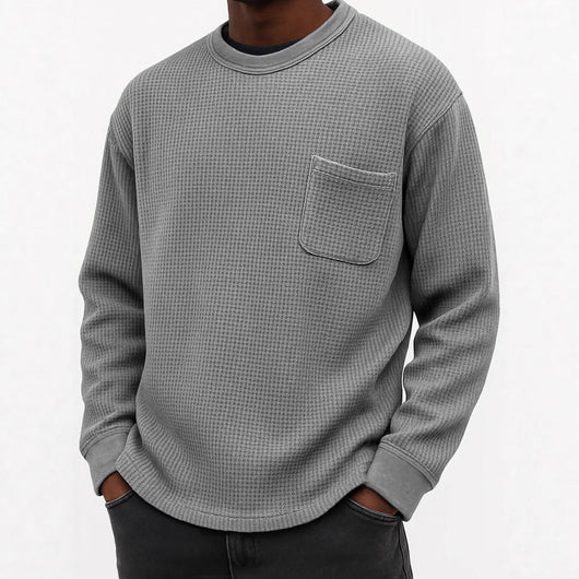 Sudadera Casual Cuello Redondo Manga Larga Talla Grande para Hombre - Image 3