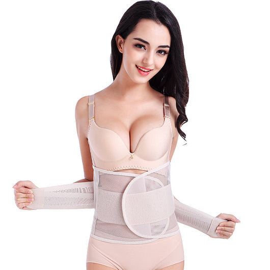 Man wearing a black breathable mesh body shaper slimming belt with adjustable hook-and-loop fasteners. - Image 11