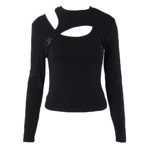 Blusa Irregular de Dos Piezas en Colores Sólidos - Ajuste Slim Versátil - Image 5