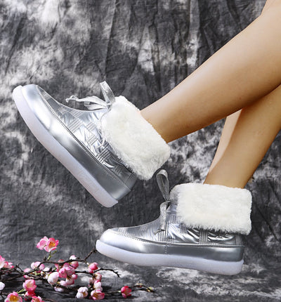 Botas Cálidas para Mujer con Forro de Algodón y Terciopelo - Image 6