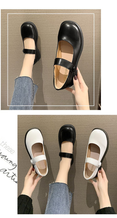 Zapatos Mary Jane Planos Estilo Universitario para Mujer - Image 19