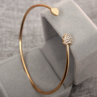Pulsera Corazón Abierto Diamantes Completos - Joya de Amor
