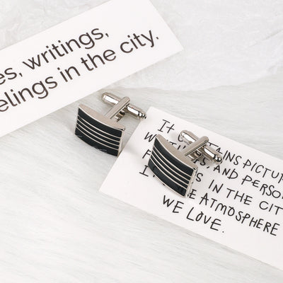 Gemelos Cuadrados de Metal Negro Premium - Image 12
