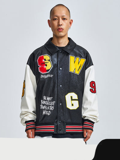 Chaqueta de Cuero para Hombre con Parches de Estilo - Image 10