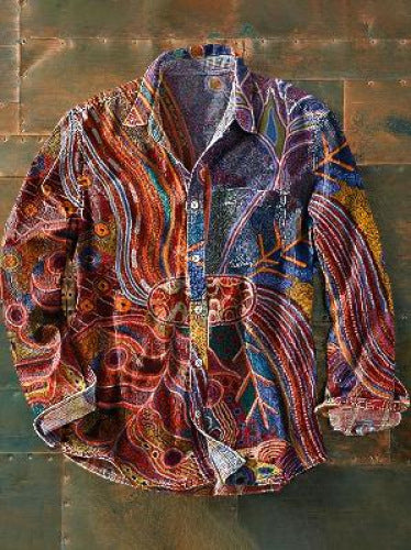 Camisa Retro de Manga Larga para Hombre - Image 31