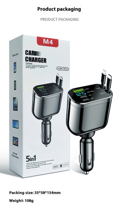 Cargador de Auto Encendedor Doble con Cable Flexible Plegable - Image 12