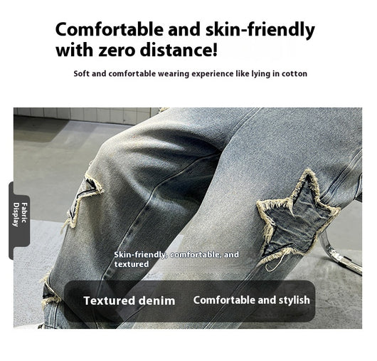 Jeans Anchos Pentagrama para Niños - Estilo Moderno y Cómodo - Image 10