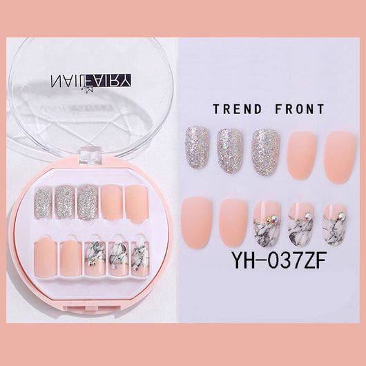Uñas Postizas Coreanas Removibles Waterproof - Set 30 Piezas Manicura Instantánea - Image 22