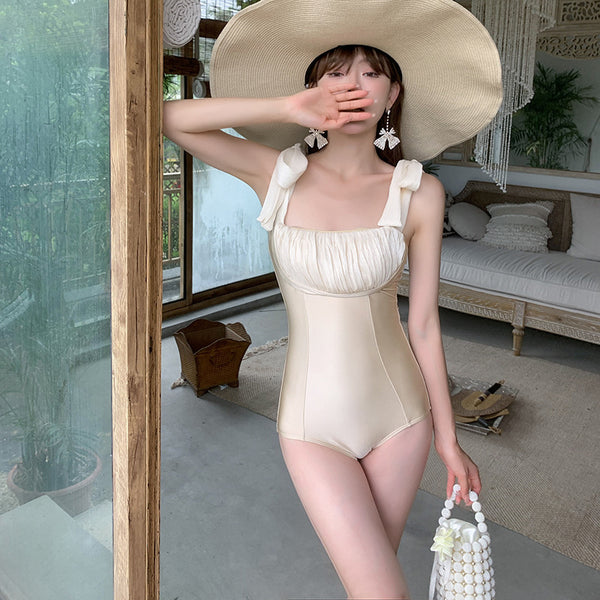 Traje de Baño Enterizo Triangular con Lazos para el Verano