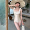 Traje de Baño Enterizo Triangular con Lazos para el Verano