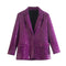 Blazer Suelto con Lentejuelas Versátil Europeo Americano